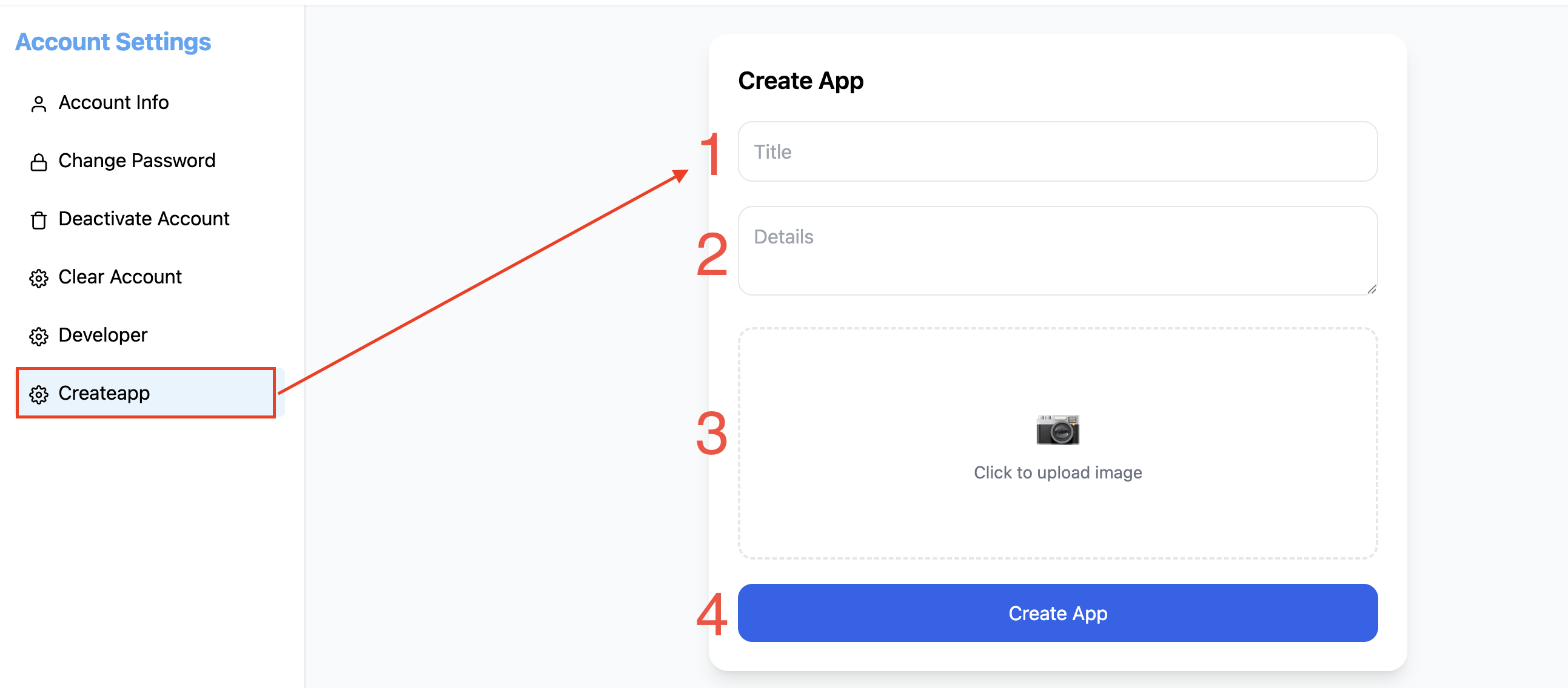 Create a new app